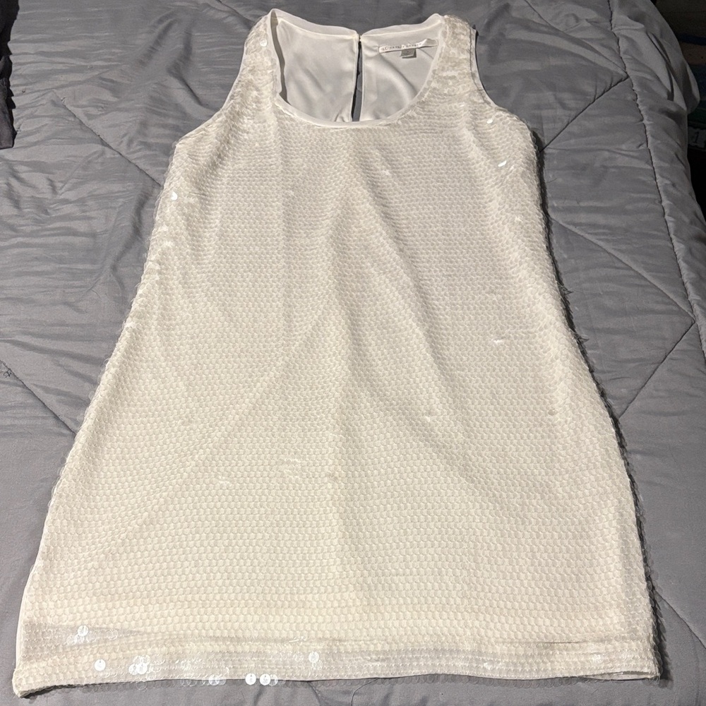 LC Lauren Conrad Cream Sequin Top